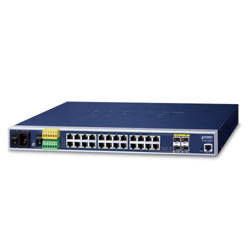 Switch Ethernet Administrado Combinado Industrial L2+ de 20 Puertos 10/100/1000T + 4 Puertos TP/SFP (-40~75 Grados C)