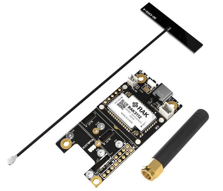 WisMesh RAK3312 Starter Kit - Meshtastic ESP32-S3 + LoRa SX1262 (900MHz) - RAK19007 Base Board 2nd Gen - Sin OLED ni GNSS
