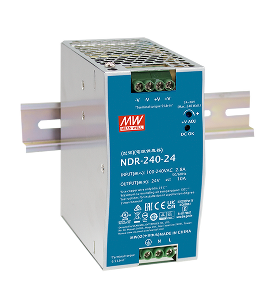 Fuente de poder Riel DIN metálica 240W NDR-240 - 48V