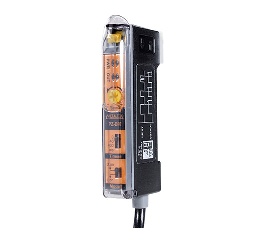 Sensor fotoeléctrico por unidad de fibra óptica NPN 12 a 24VDC con cable