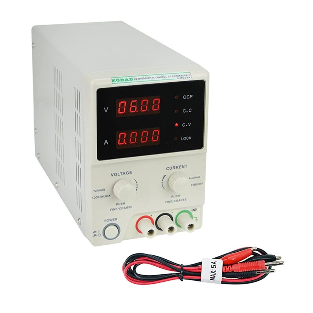 Fuente De Alimentación Variable Korad KD3005D Rango 30V Intensidad 5A Equipada Con Doble Mando Giratorio