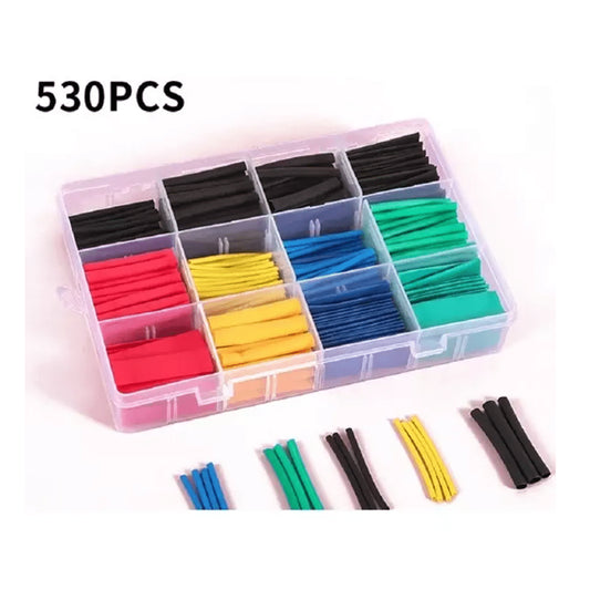 Juego Tubería Termocontráctil Variados Colores 530 Piezas