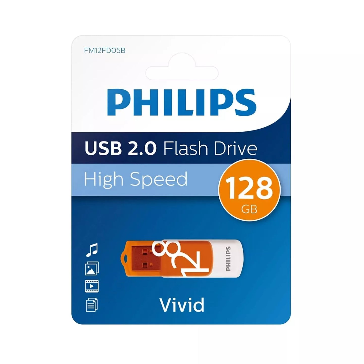Memoria USB de 128 GB con interfaz USB 2.0 marca Philips