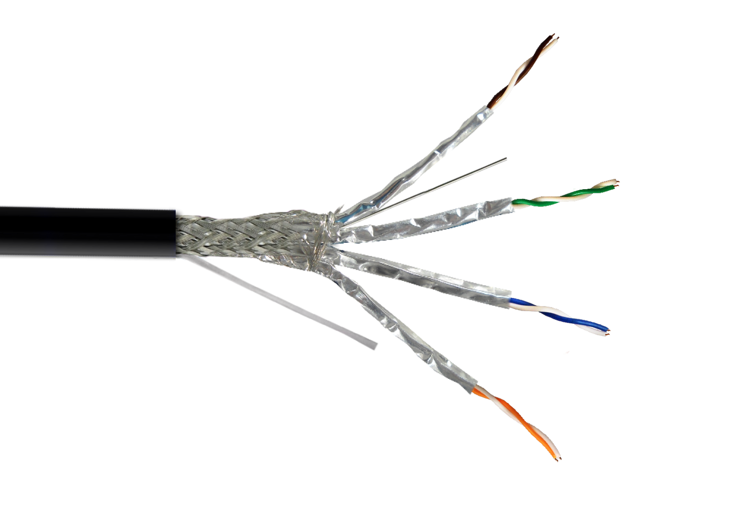 CBXAL-SN2 LINKMADE Cable de Cobre Unifilar Cat6A S/FTP Exterior PE Negro 200mt en Caja