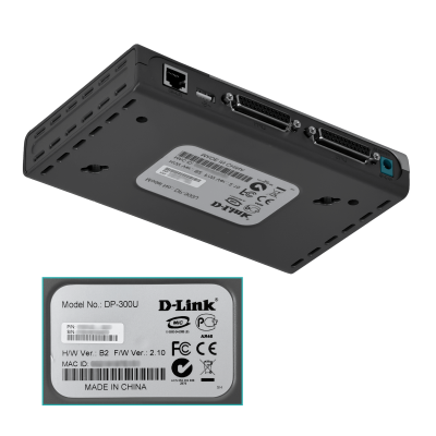 DP-300U. D-LINK PRINT SERVER 1-USB 2-PARALELO 1-LAN 10/100 inc5v