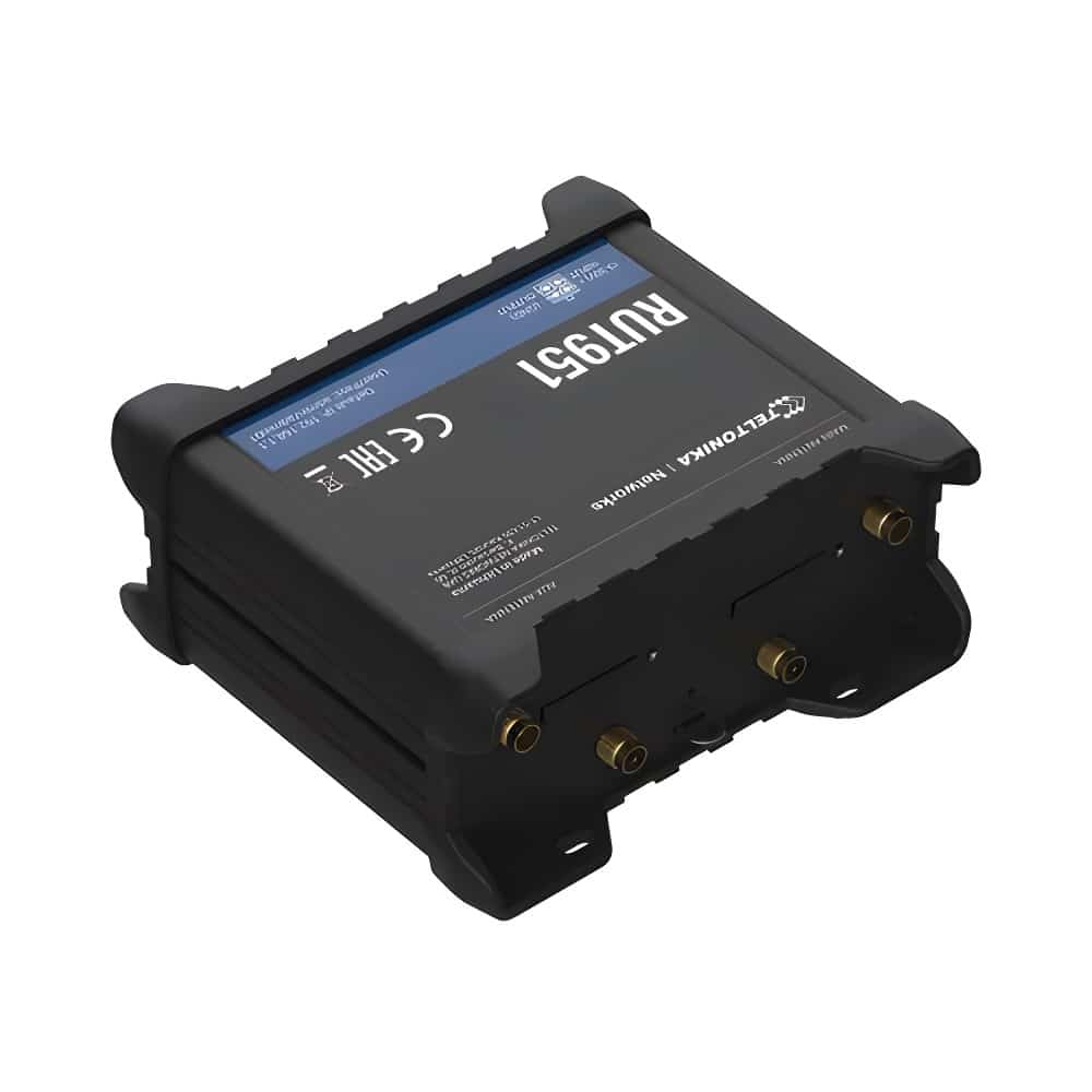 Dispositivo Enrutador Profesional Industrial Teltonika RUT951 Conectividad 4G LTE Cat4 Doble SIM WiFi Incorporado VPN y Capacidades IoT