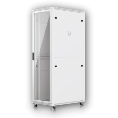 URK42-10V UBIQUITI Armario acristalado 42U 1000mm 100cm de profundidad Bastidor Blanco con ventilación