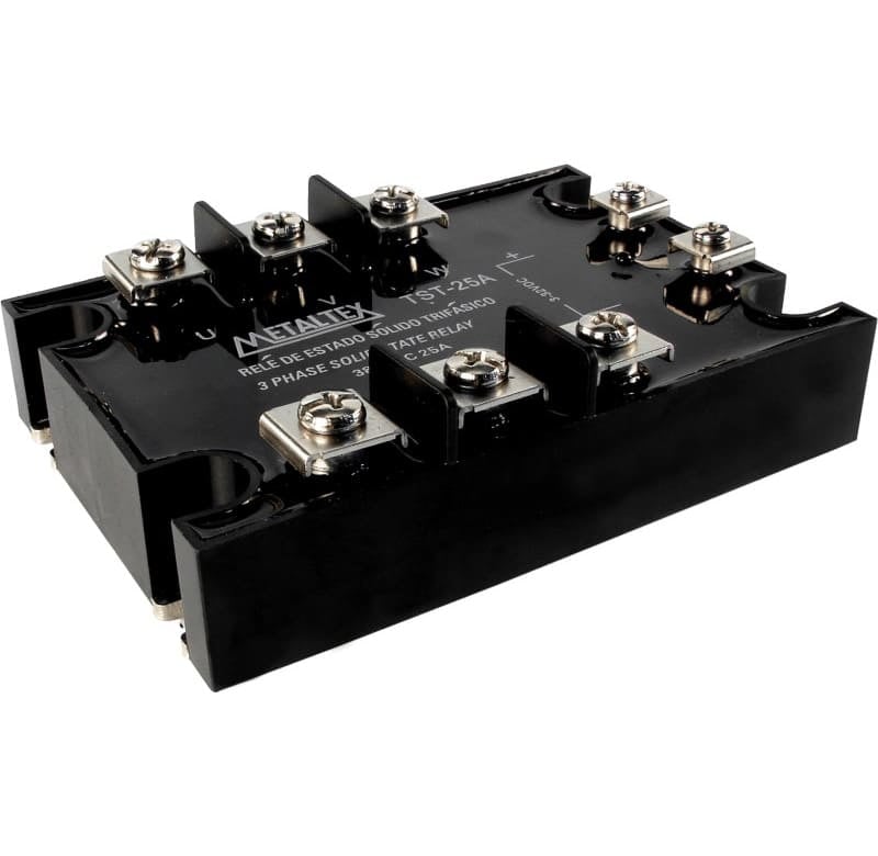 Relé de estado sólido SSR trifásico control DC 3 a 32VDC, tensión de carga 48 a 530VAC serie TST - 40A