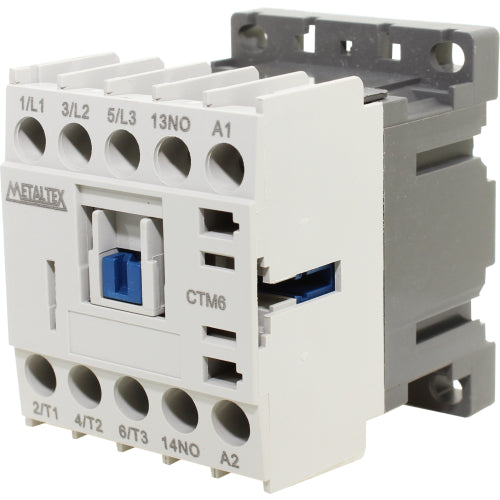 Mini contactor tripolar 7A AC3 serie CTM6 - 24VDC - 1NA