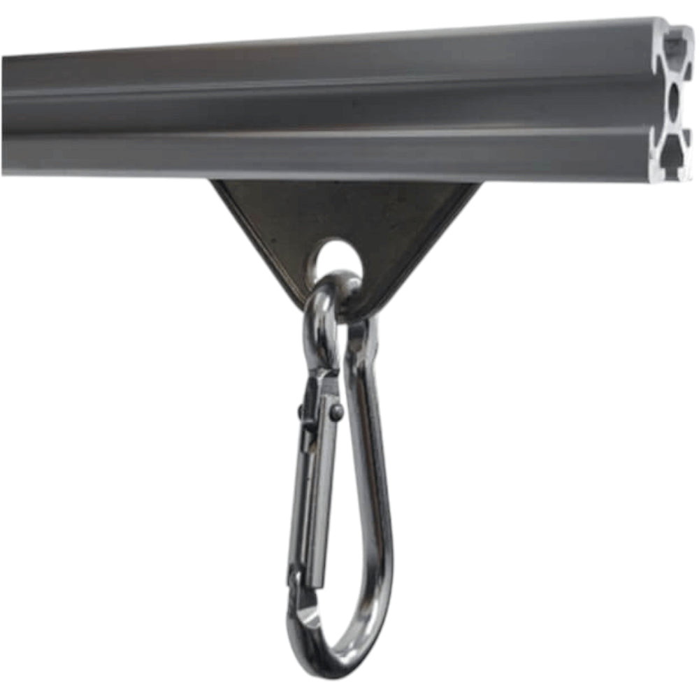 Base suspensión deslizante y mosquetón para perfil Tslot 20 mm