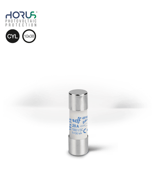 Fusible 10x38 mm; gPV ,1000V DC, 15A para aplicaciones fotovoltáicas, marca DF Electric
