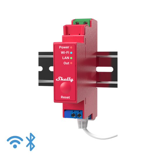 Relé Inteligente Profesional Riel DIN de 1 Canal con Power Meter Contacto Seco