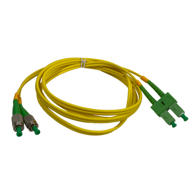 JFSAH2 Latiguillo de Fibra Óptica Duplex Monomodo SM SC/APC-FC/APC 2m 9/125um 3mm