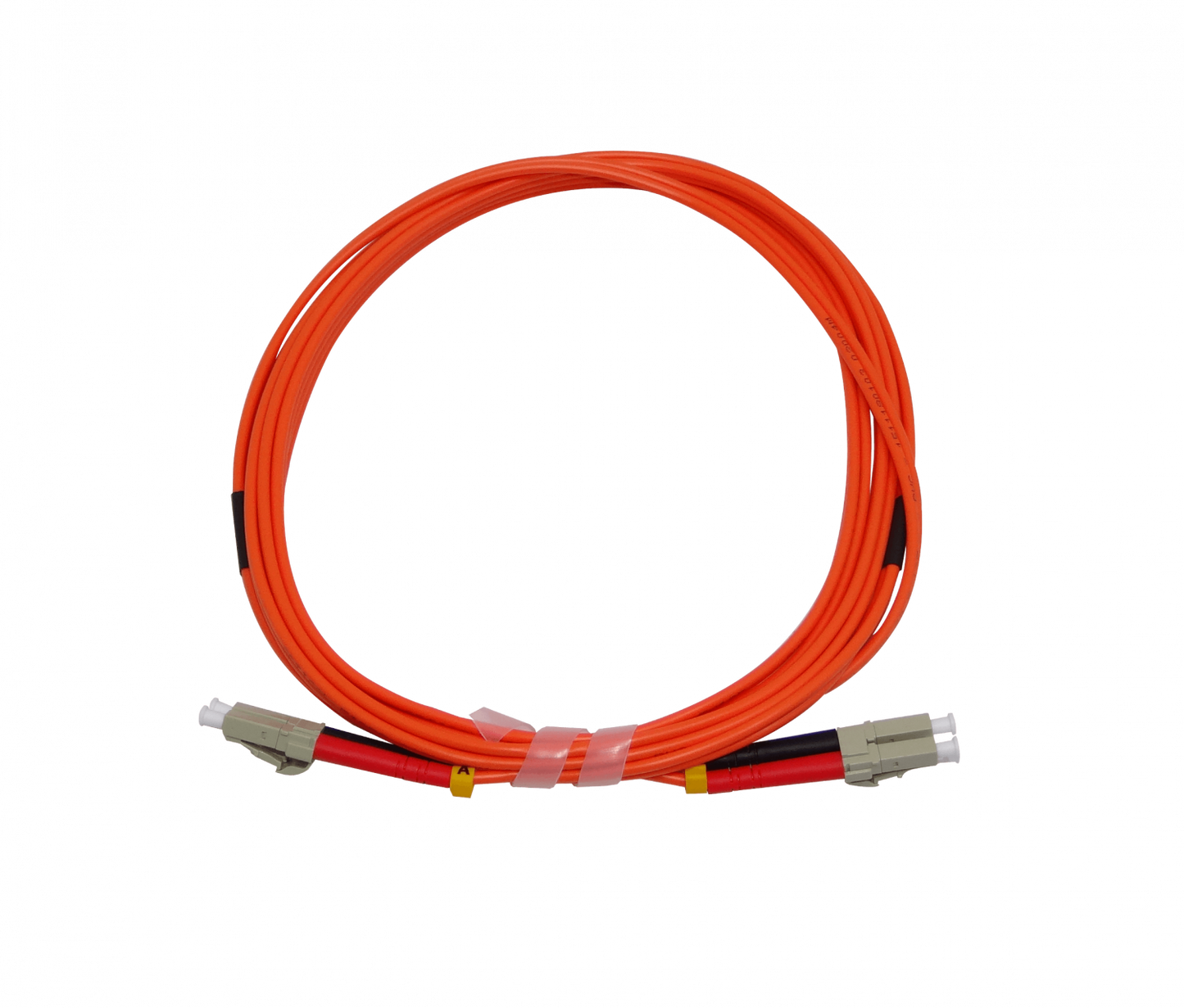 JFMLL3. Cable puente de fibra óptica dúplex multimodo OM1 de 3 metros con conectores LC a LC, núcleo de 62,5/125 µm y cubierta LSZH