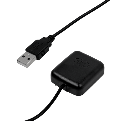 GPS-USB Antena USB2.0 GPS 1575MHz L1 GZSS SBAS Cable 200mm Base-Adhesivas 2mt