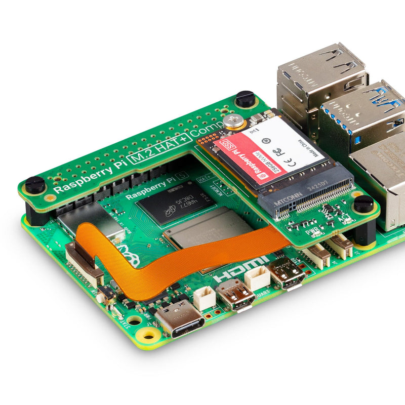 Raspberry Pi Adaptador M.2 HAT+ Compacto para Raspberry Pi 5