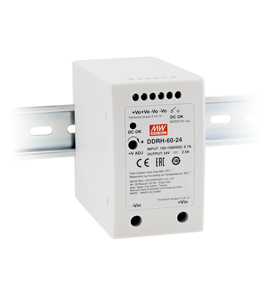 Conversor DC-DC entrada 150 a 1500VDC 60W DDRH-60 - 12V