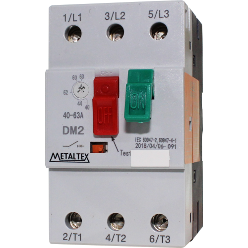 Guardamotor para maniobra y protección rangos 16 a 80A serie DM2 - 25 ~ 40A