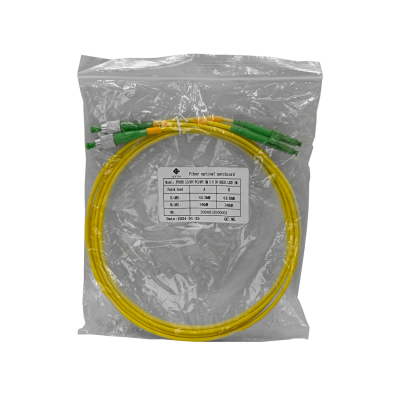 JFSBH2. Cable puente de fibra óptica monomodo SM dúplex LC/APC a FC/APC de 2 metros, núcleo/recubrimiento 9/125 µm