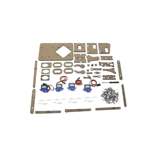 Conjunto de Servomotores y Estructura Articulada Mecánica
