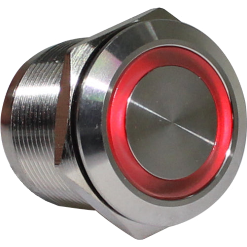 Pulsador antivandálico momentáneo iluminado Serie AVI - Ø 22mm - Naranjo - Piloto LED 12VAC/DC
