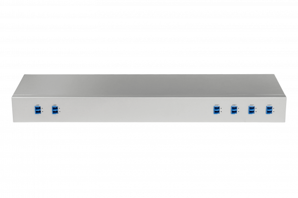 DEMU-4. Demultiplexor UI Mux/Demux de 4 canales LC/UPC 1270-1330 nm con puertos 1-COM y 1-MON, modelo UACC-CWDM-4