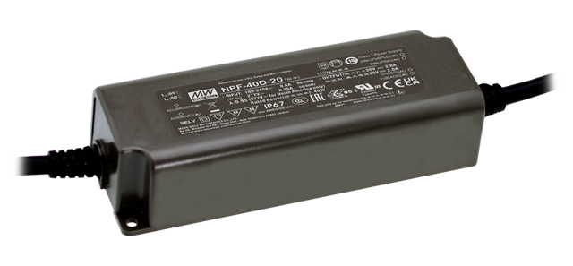 Driver LED plástico corriente dimmer 3 en 1 PFC 40W NPF-40D - 960mA