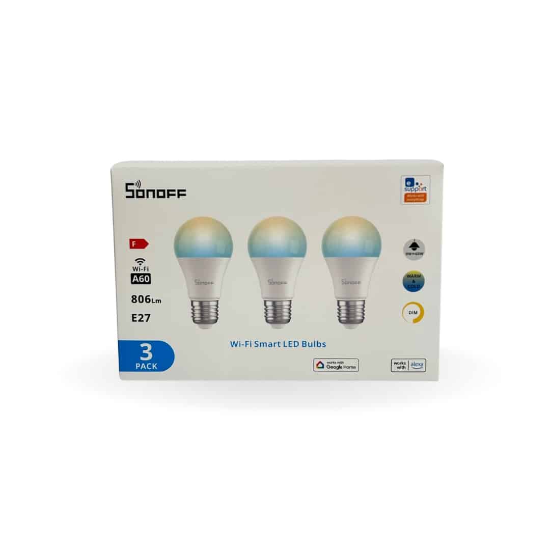 Paquete Echo Dot generación 5 Amazon + Conjunto de 3 Lámparas LED Conectadas WiFi Sonoff