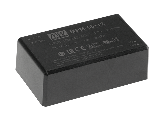 Fuente de poder modular médica 65W MPM-65 - Bloque Terminal - 48V