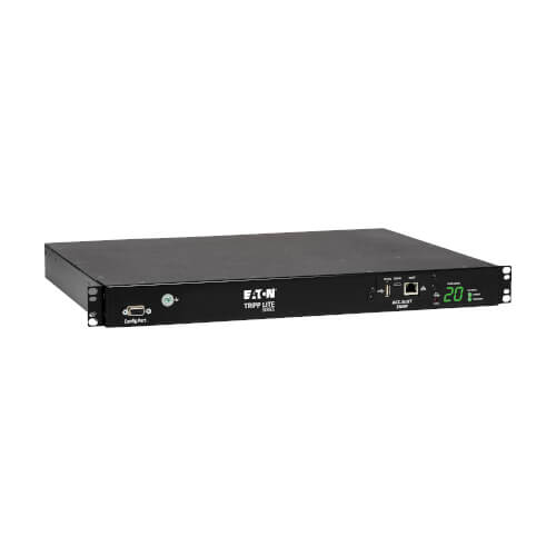 PDU Monofásico Controlable con Switch de Transferencia Automática 3.8kW, 2 Entradas C20 de 200V ~ 240V, 8 Tomacorrientes C13 y 2 C19, 1U, TAA
