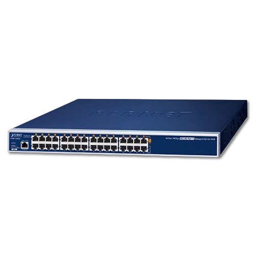 Inyector Hub PoE++ Administrable 16 Puertos 10Gbps 802.3bt PLANET UPOE-1600XG
