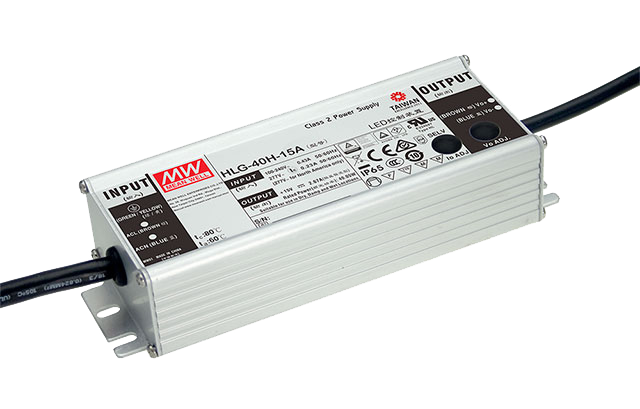 Driver LED carcasa metálica voltaje 40W HLG-40H - A - Ajuste Potenciómetro (Io) - 36V