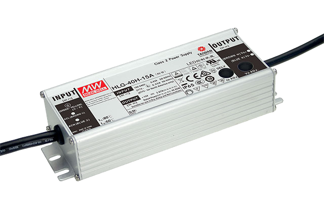 Driver LED carcasa metálica voltaje 40W HLG-40H - AB - Ajuste Potenciómetro (Io) + 3 en 1 - 42V
