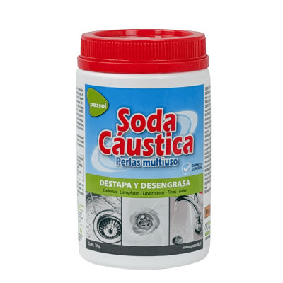 CAUSTICA PASSOL Hidróxido de Sodio en Perlas Uso General 1Kg