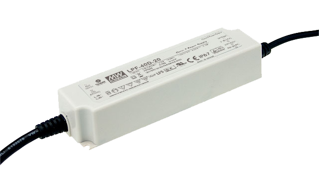 Driver LED plástico corriente PFC IP67 40W LPF-40D - 840mA