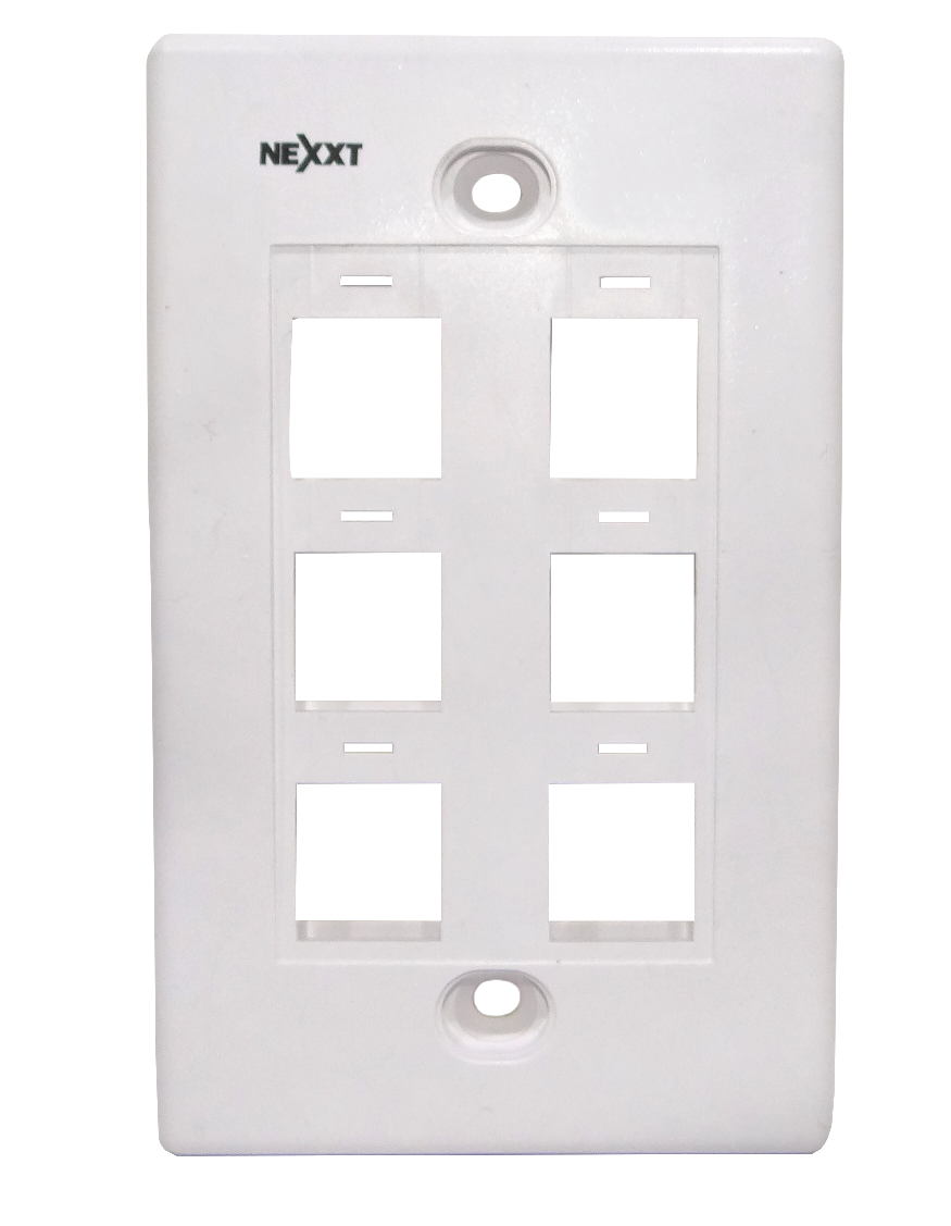 FP6WL LINKMADE Blanco 6-Keystone Vertical Faceplate 70x114mm