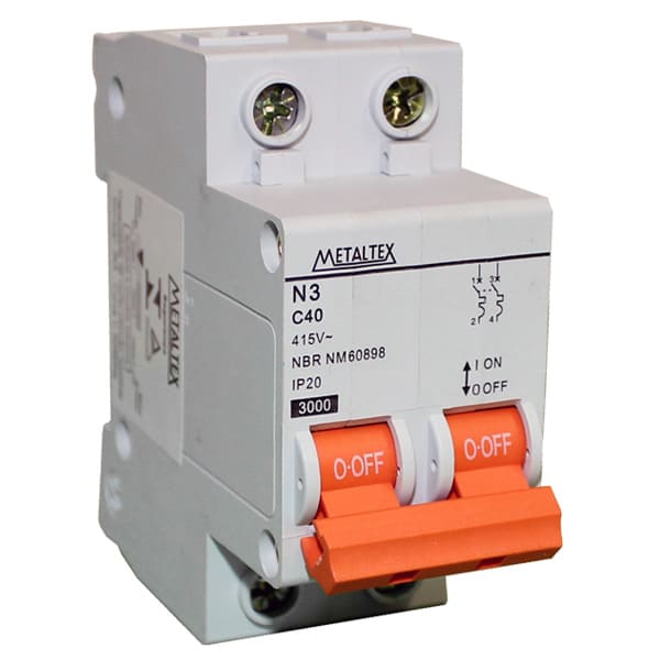 Interruptor automático 2 polos 3kA curva C serie N3 - 10A