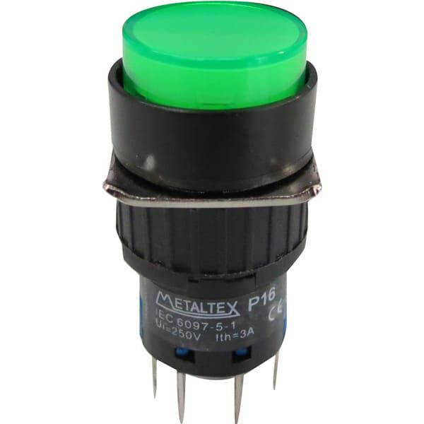 Pulsador iluminado 16mm