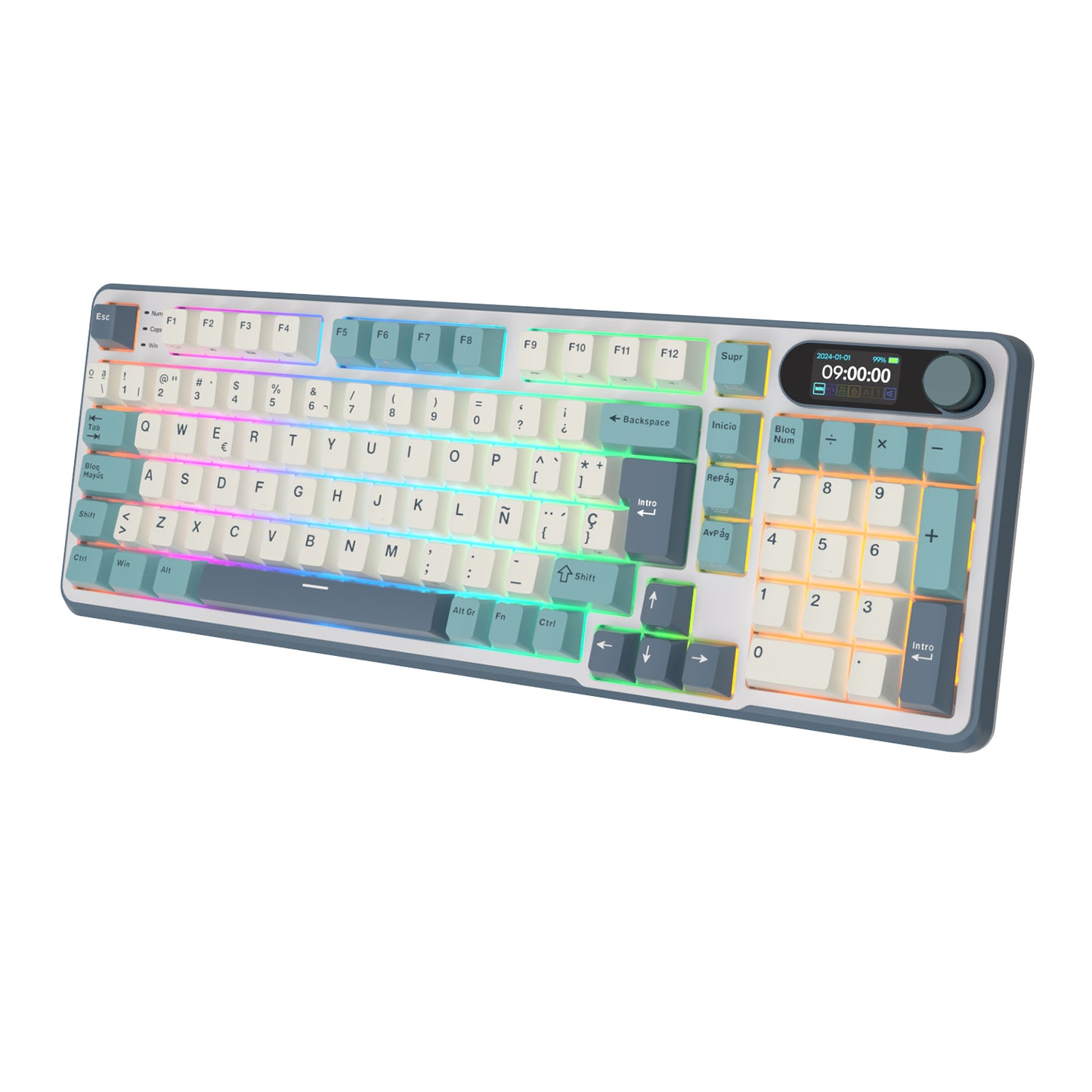 Teclado Mecánico Inalámbrico RK S98 Light Cloud 96% Español – Royal Kludge