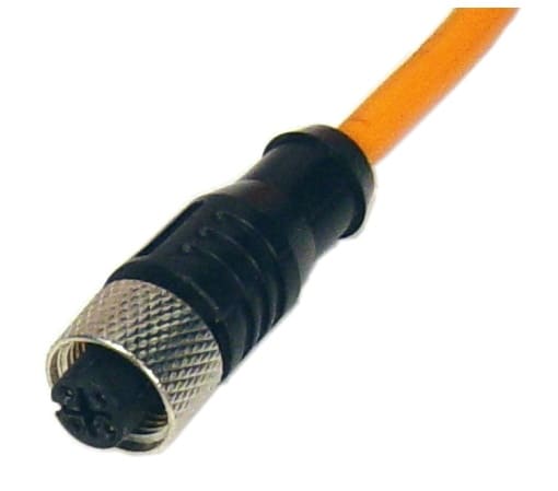 Cable con conector M12 de 4 pines 2 metros - Recto M12