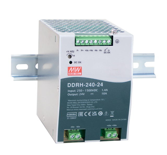 Conversor DC-DC entrada 250 a 1500VDC 240W DDRH-240 - 24V