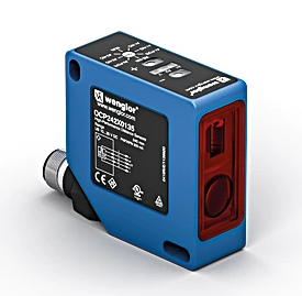 Sensor láser de distancia de alta precisión, 50mm de rango de medición, alimentación 18-30V CC, 8μm de resolución