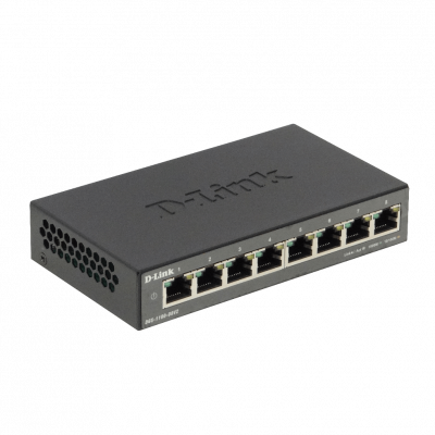 DGS-1100-08V2 D-LINK versión 2, switch inteligente de 8 puertos 1000, formato no rackeable, con fuente de alimentación externa de 5V/1A