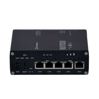 RUTX50 TELTONIKA 5G/LTE Doble-SIM 5-1000 2,4/5GHz 5-SMA 2-RPSMA Industrial USB