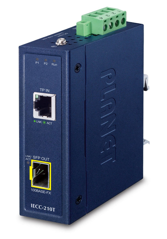 Convertidor de Medios EtherCAT Industrial (Entrada RJ45, Salida SFP)