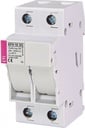 Base porta fusible 10x38mm 690V 32A max. marca ETI - 3 Polos - Sin Indicador
