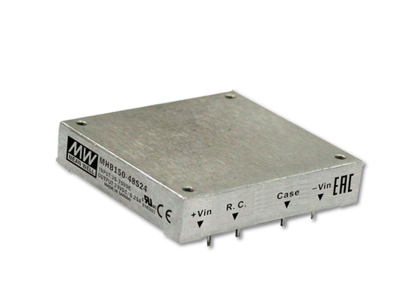 Convertidor DC-DC Mean Well MHB150-48S24N 150W 48V a 24V con lógica negativa