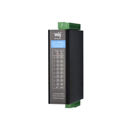 Conversor de Puertos Seriales Ethernet RS485 hacia Conectores RJ45 con 8 Vías Separadas – Pasarela Industrial TCP/IP