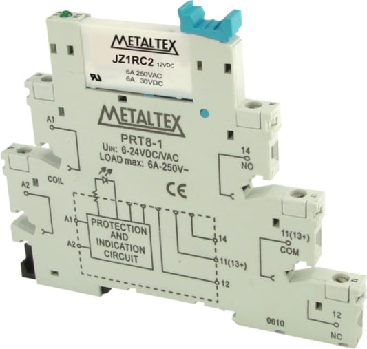 Interfaz de relé riel DIN 6.2mm contacto normal AgNi serie PRZ-1R - 110VDC/AC
