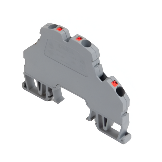 Bloque de Conexión (Monolítico) con capacidad de 2.5mm² en 2 Capas con sistema de inserción directa para carril normalizado DIN – Onka
